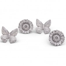 Arthur Court 4 Piece Butterfly and Flower Napkin Ring Set ARCT1445
